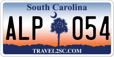 SC license plate ALP054