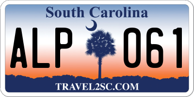 SC license plate ALP061