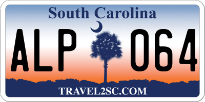 SC license plate ALP064