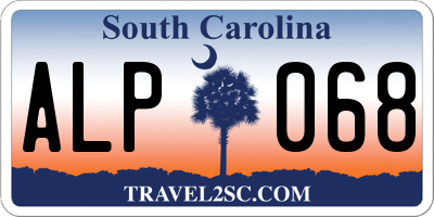 SC license plate ALP068