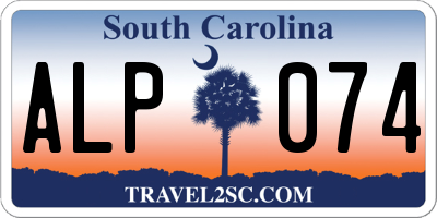 SC license plate ALP074