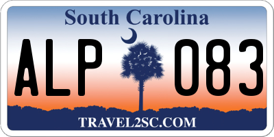 SC license plate ALP083