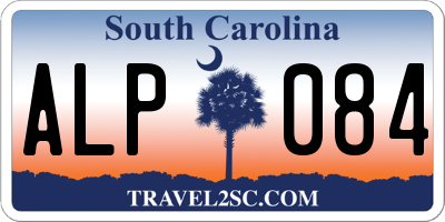 SC license plate ALP084