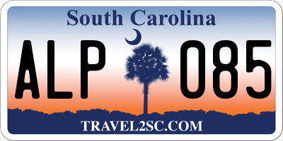 SC license plate ALP085
