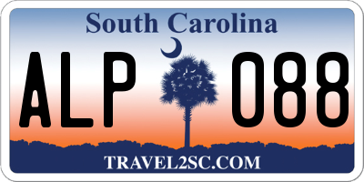 SC license plate ALP088