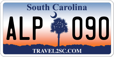 SC license plate ALP090