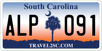 SC license plate ALP091