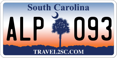SC license plate ALP093