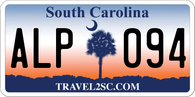 SC license plate ALP094