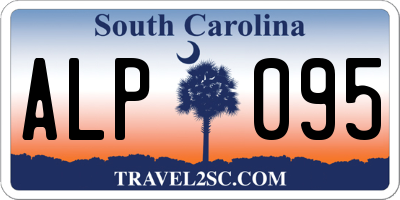 SC license plate ALP095
