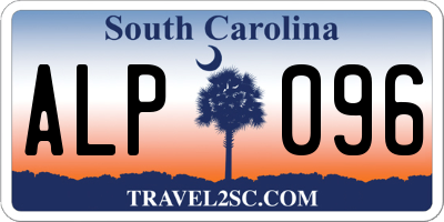 SC license plate ALP096