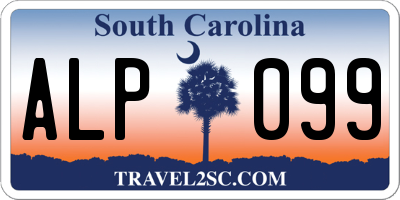 SC license plate ALP099