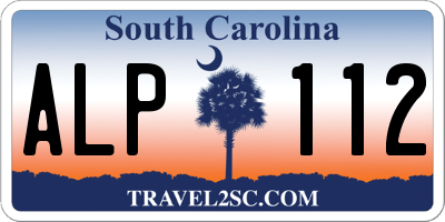 SC license plate ALP112
