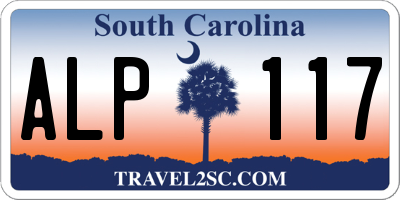 SC license plate ALP117