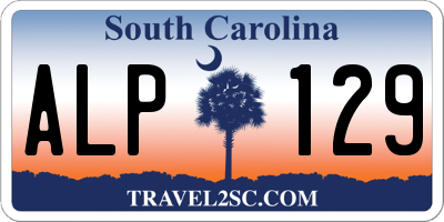 SC license plate ALP129