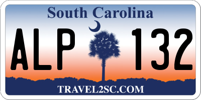 SC license plate ALP132