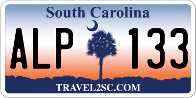 SC license plate ALP133