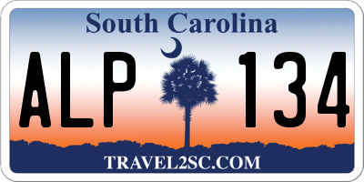 SC license plate ALP134