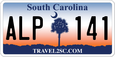 SC license plate ALP141