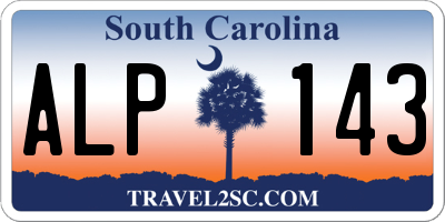 SC license plate ALP143