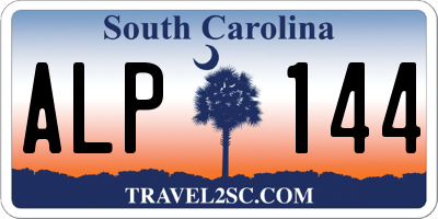 SC license plate ALP144
