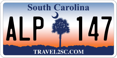 SC license plate ALP147