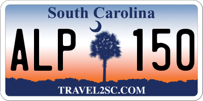 SC license plate ALP150