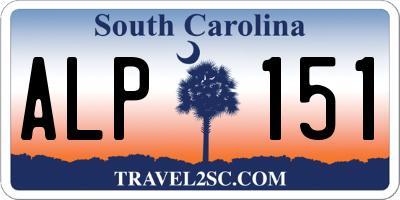 SC license plate ALP151