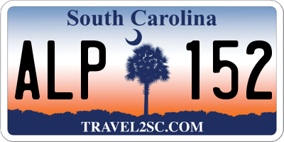 SC license plate ALP152