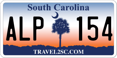 SC license plate ALP154
