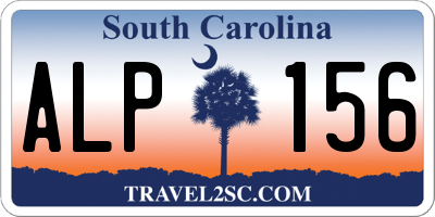 SC license plate ALP156