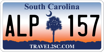 SC license plate ALP157