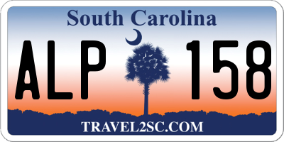 SC license plate ALP158