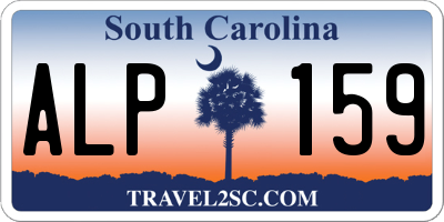 SC license plate ALP159