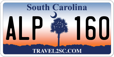 SC license plate ALP160