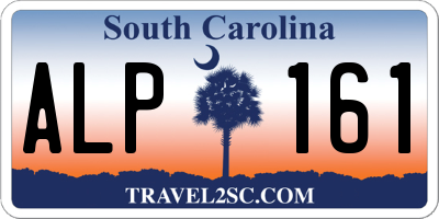 SC license plate ALP161
