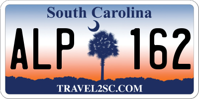 SC license plate ALP162