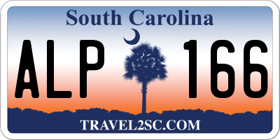 SC license plate ALP166