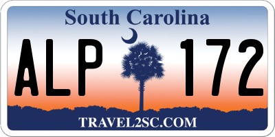 SC license plate ALP172