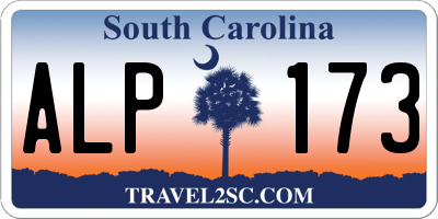 SC license plate ALP173