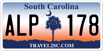SC license plate ALP178