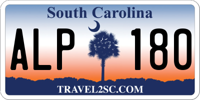 SC license plate ALP180