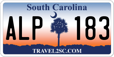 SC license plate ALP183