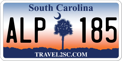 SC license plate ALP185