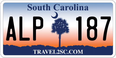 SC license plate ALP187