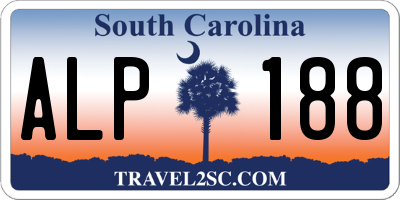 SC license plate ALP188