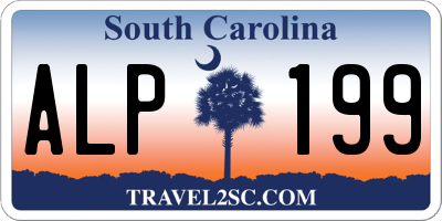 SC license plate ALP199