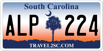 SC license plate ALP224