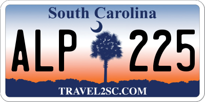 SC license plate ALP225
