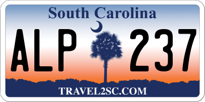 SC license plate ALP237